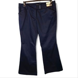 Navy Fit and Flare Pants. Petite 14